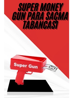 Belle Fusion Mey Ithalat® Para Dolar Atma Makinası Super Money Gun Para Saçma Fırlatma Tabancası