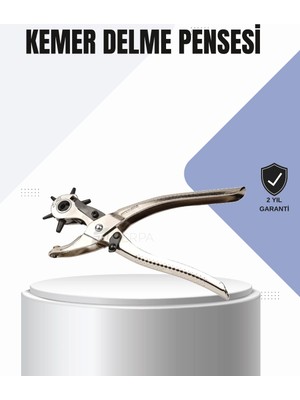 Belle Fusion Mey Ithalat® Kemer Delme Pensesi Çok Amaçlı 6 Farklı Delik Boyu Ayarlı Deri Delme Aleti