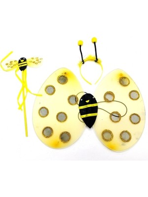 Belle Fusion Mey Ithalat® Gösteri Arı Kostüm Seti – Çocuklar Için Kanat, Taç ve Asa Aksesuarı