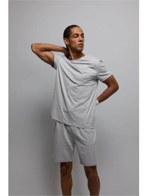 Defacto Sporcu Gri Erkek T-Shirt F7588AX/GR184