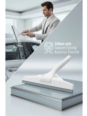 Belle Fusion Mey Ithalat® 34 cm Silikon Uçlu Profesyonel Cam Çekçek - Tasarım Estetiği ve Kusursuz Temizlik 422540