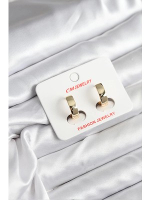 Belle Fusion Mey Ithalat® 14K Gold Renk Kaplama cm Kadın Küpe