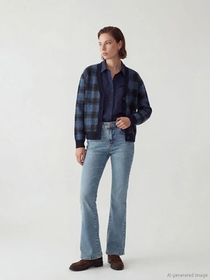 LC Waikiki Lcw Jeans Indigo Flare Kadın Jean Pantolon