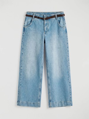 LC Waikiki Lcw Jeans Indigo Yüksek Bel Wideleg Kadın Jean Pantolon