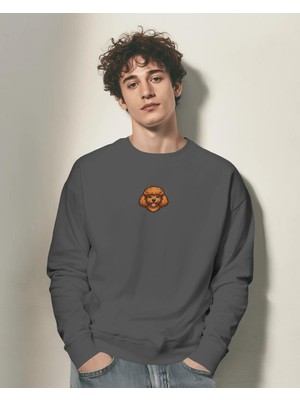Muhtar Store Kadın Poodle Baskılı Oversize Sweatshirt – Sevimli Patili Dost Tasarımı