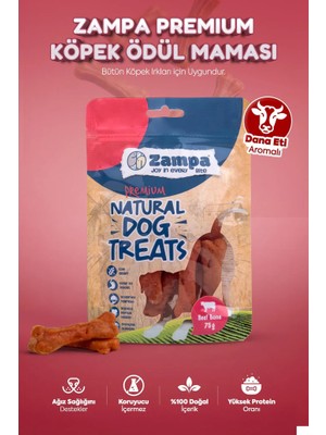 Zampa Köpek Ödül Maması Kemik Şeklinde Dana Eti Ödülü 75 G