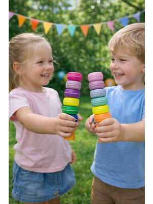 Seymen Bıçakçılık Renkli Makaron Tasarım Keçeli Kalem – Çocuklar Için Eğlenceli Yazı ve Boyama Kalemi 2 adet