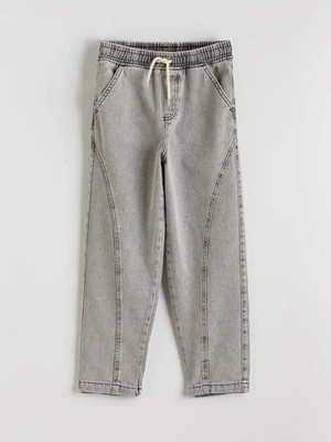 LC Waikiki Lcw Kids Gri Barrel Fit Erkek Çocuk Jean Pantolon