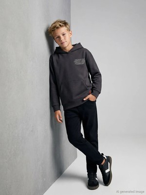 LC Waikiki Lcw Kids Siyah Super Skinny Fit Erkek Çocuk Jean Pantolon