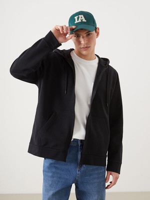 Lc Waikiki Yeni Sezon Kapüşonlu Uzun Kollu Erkek Fermuarlı Sweatshirt