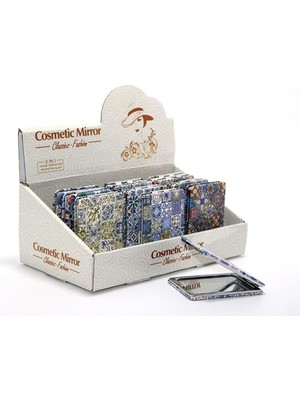 Calperia Dikdörtgen Taşlı Cep Aynası ALK1004 Dekoratif Hediyelik