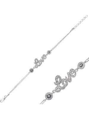 Calperia 925 Ayar Gümüş Love Bileklik