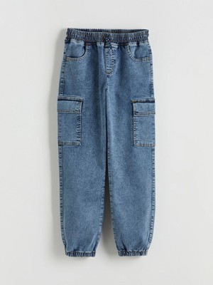 LC Waikiki Lcw Kids Indigo Erkek Çocuk Kargo Jean Pantolon