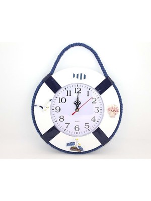Calperia Ahşap Marin Duvara Asmalı Saat