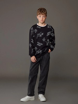 LC Waikiki Lcw Kids Antrasit Regular Fit Erkek Çocuk Jean Pantolon