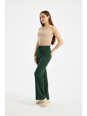 Denivy Ribanalı Bağcıklı Triko Pantolon