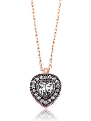 Calperia 925 Ayar Gümüş Kalpli Kadın Gümüş Kolye