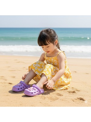 Rungo Çocuk Cross Terlik Plaj/bahçe/sahil/ev Terliği Anatomik Confort