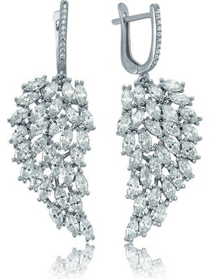 Calperia 925 Ayar Gümüş Melek Kanadı Küpe