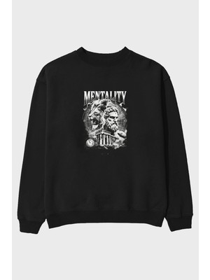 Ankhises Mentality Zeus Ön Baskılı Oversize Sweatshirt Erkek Kadın Unisex