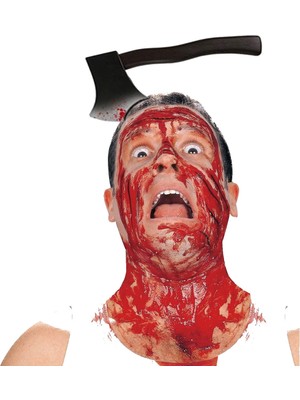 Calperia Kafaya Saplanmış Halloween Kanlı Balta Şaka Tacı