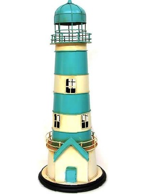 Calperia Dekoratif Metal Deniz Feneri Kumbara Vintage Biblo Hediyelik