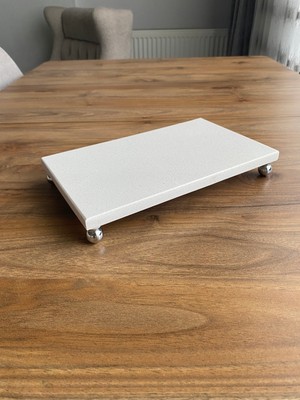 Nexa Doğaltaş Ayaklı Mermer Sunumluk ve Yağdanlık Altlığı – 25X15 cm Dikdörtgen Mermer Tepsi