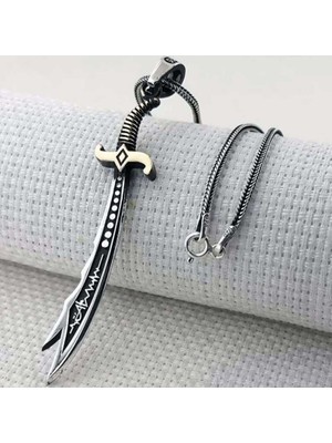 Calperia Gümüş Hz. Ali Zülfikar Kılıcı Kolye