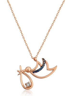 Calperia Gümüş Rose Yeni Doğan Bebek Bayan Kolye