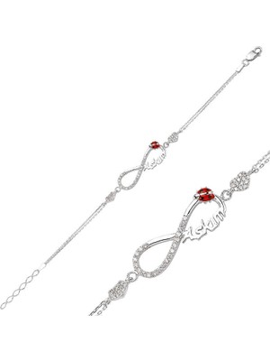 Calperia 925 Ayar Gümüş Sonsuzluk Aşkım Bileklik