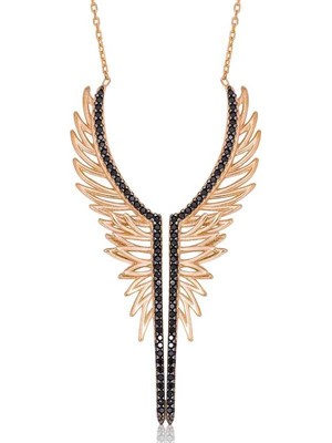 Calperia 925 Ayar Gümüş Melek Kanadı Kadın Gümüş Kolye