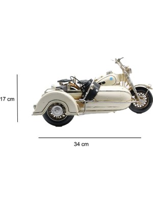 Calperia Dekoratif Metal Sepetli Motor