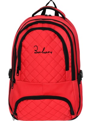 Calperia Çok Amaçlı Laptop Dizüstü Bilgisayar Bölmeli Sırt Çanta Kırmızı