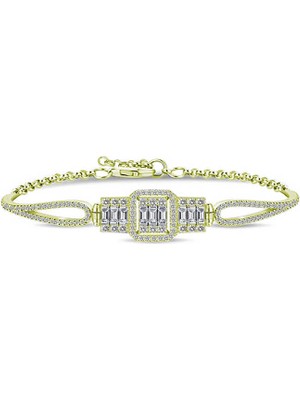 Calperia ​925 Ayar Gümüş Gold Baget Bileklik