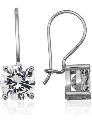 Calperia ​gümüş Sallantılı Tek Taş Küpe