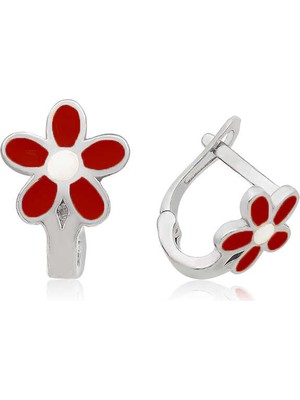 Calperia 925 Ayar Gümüş Çiçek Çocuk Küpesi