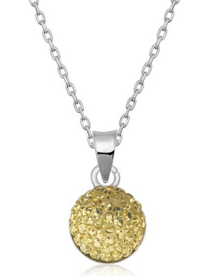Calperia 925 Ayar Gümüş Kristal Taşlı Kadın Gümüş Kolye