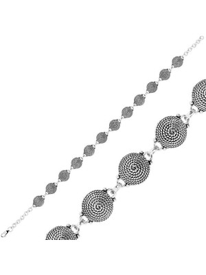 Calperia 925 Ayar Gümüş Telkari Bileklik