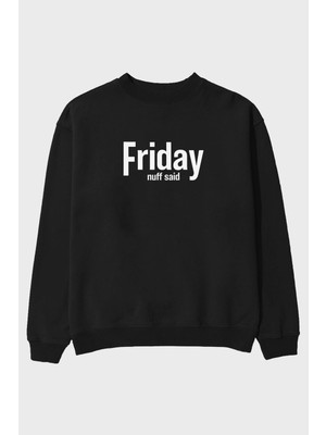 Ankhises Friday Ön Baskılı Oversize Sweatshirt Erkek Kadın Unisex