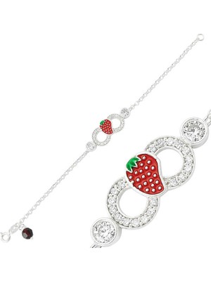 Calperia ​gümüş Çilek Sonsuzluk Çocuk Bileklik