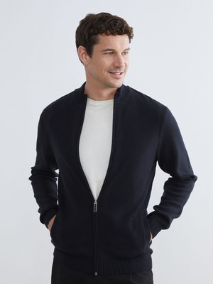 Lc Waikiki Yeni Sezon Standart Kalıp Dik Yaka Erkek Triko Hırka