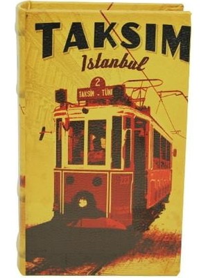 Calperia Kutu Kitap Taksim Ahşap Suni Deri Kaplı Dekoratif Hediyelik