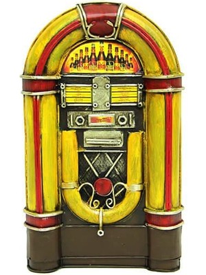 Calperia Dekoratif Metal Müzik Kutusu Kumbara Vintage Hediyelik