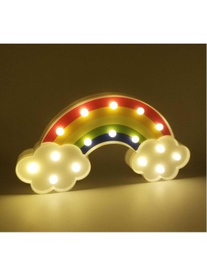 Calperia Rengarenk Gökkuşağı Bulut LED Işıklı Gece Lambası