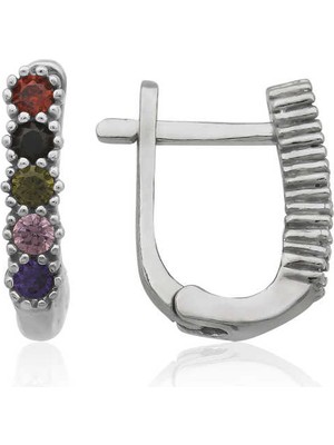 Calperia Gümüş Renkli Küpe