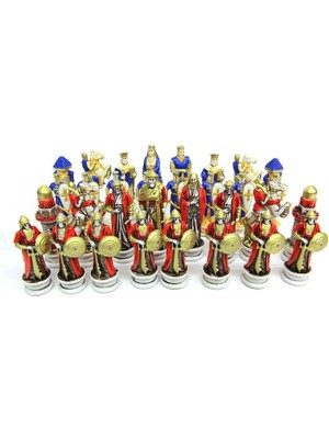 Calperia Satranç Taşı Polyester Ortaboy Selçuklu Haçlı Dekoratif Hediyelik