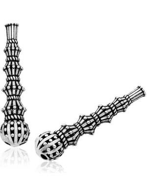 Calperia Gümüş Nokta Desenli Tesbih Imamesi