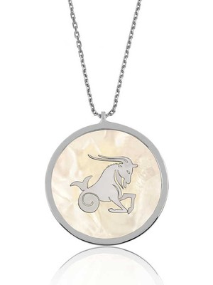 Calperia 925 Ayar Gümüş Oğlak Burcu Kadın Gümüş Kolye