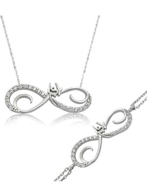 Calperia 925 Ayar Gümüş Sonsuzluk Aşk Set
