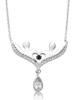 Calperia 925 Ayar Gümüş Aşıklar Kadın Gümüş Kolye